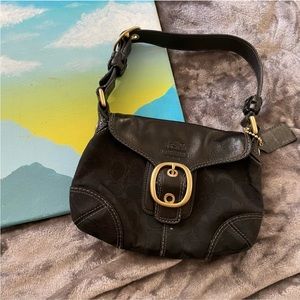 Coach Black Leather Shoulder Bleecker Hobo Bag
Classic Jacquard Logo